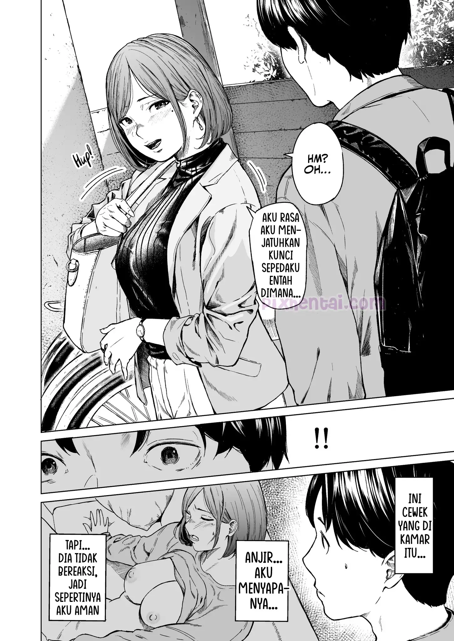 Komik hentai xxx manga sex bokep Furachi Unforgivable Akibat Mengintip Tetangga Cantik 11